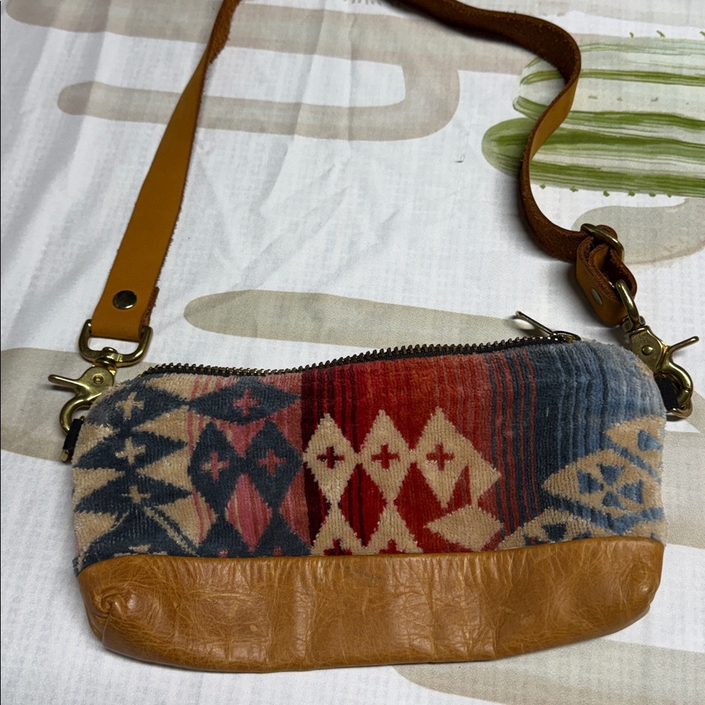 Raise + Case Aztec Print Patterned Leather Waist … - image 2